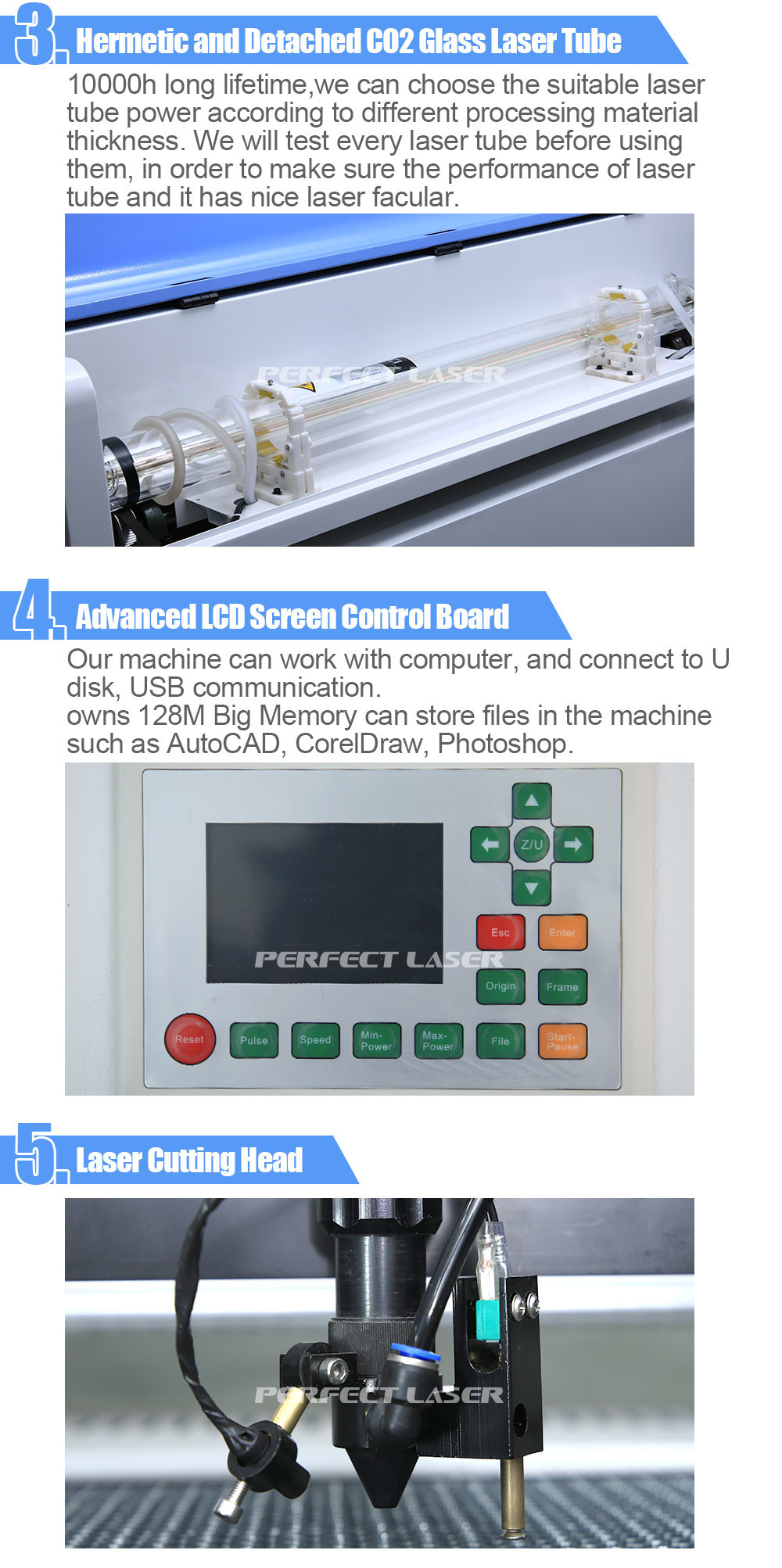 Co2 Laser Engraving and Cutting Machine For Wood / Seal / Rubber Plate
