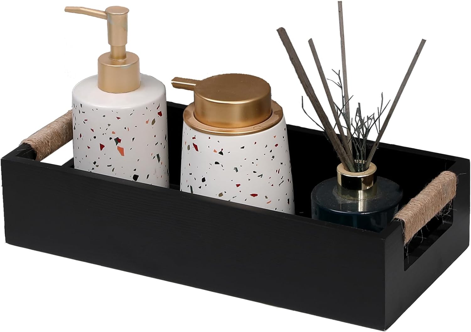 Customized high quality black durable storage basket Toiletries storage basket