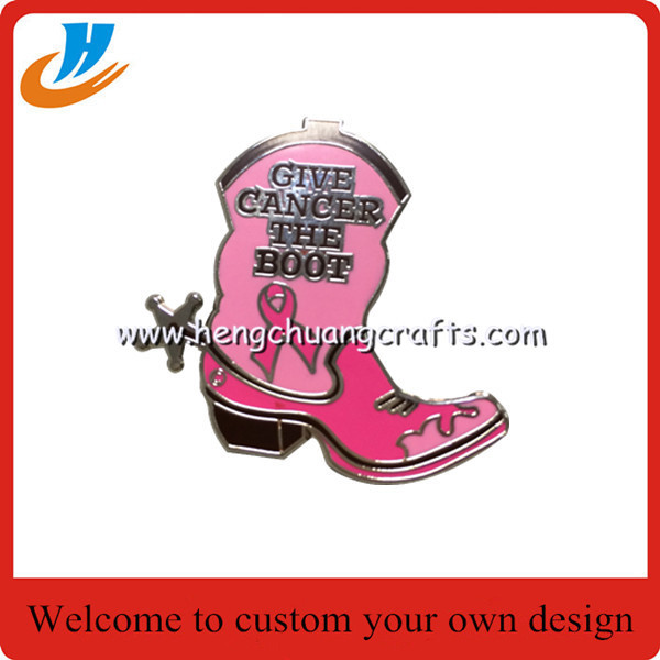 Sports badge lapel pin,soft enamel pin with soccer logo plated nickel