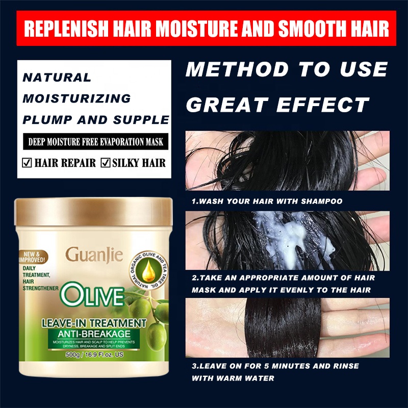 Moisture Leave In Conditioner for African Curly Hair Olive Oil Hair Softening Cream