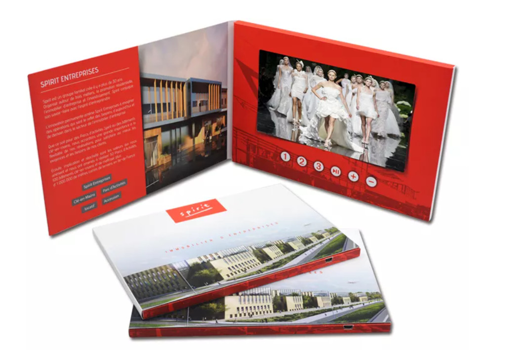 Custom Advertising Media Player LCD Sound Module Video brochure Cards for pharmacy