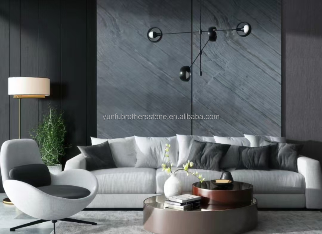 Ultra-Thin Natural Stone Veneer Sheet Wall Tiles for Modern Hotel Interior Design