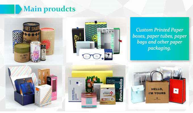 Printed Cardboard Round Box Paper Cans / Custom Paper Packaging Tube