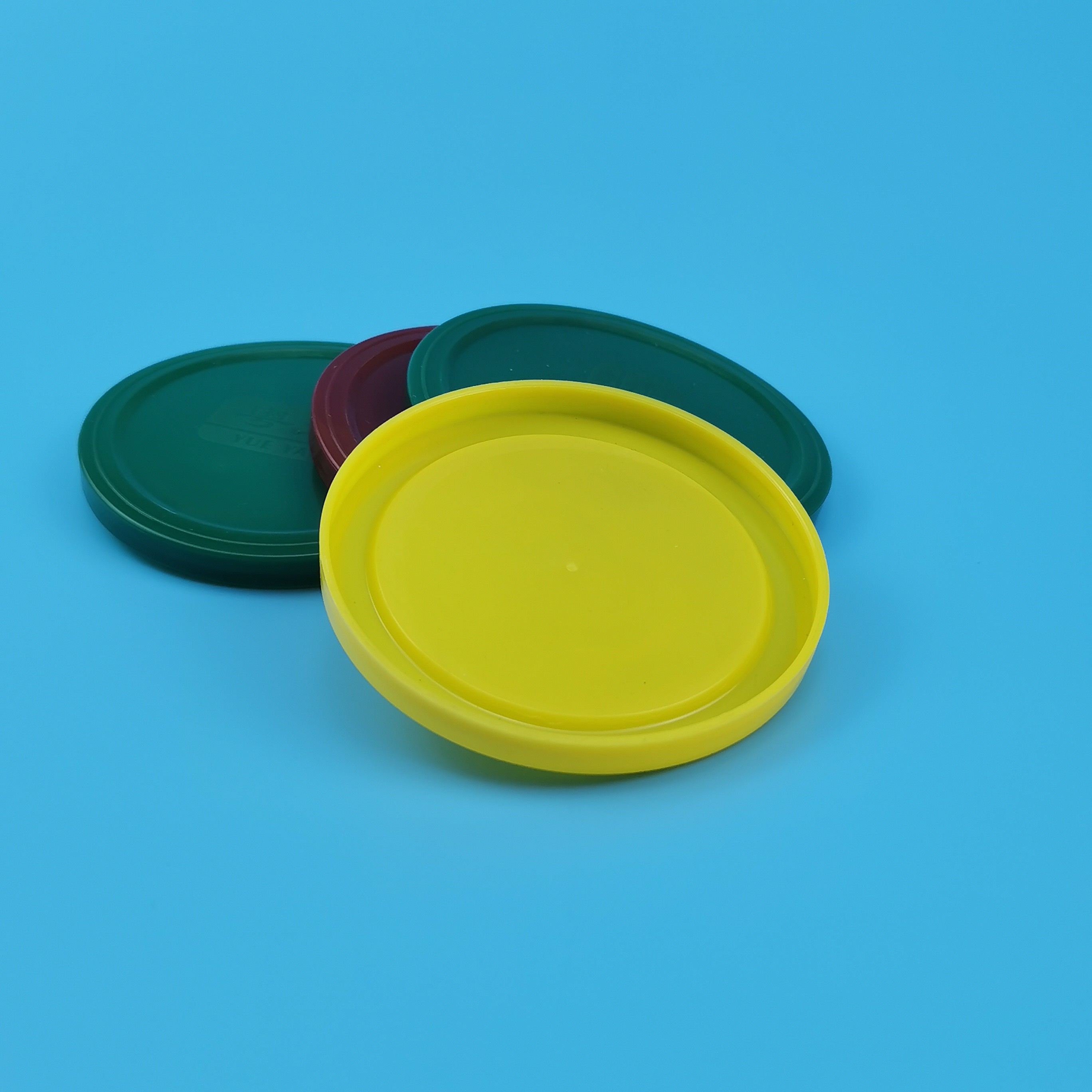 Tin Can 52mm 153mm PE Round Plastic Lids For Machine Operated