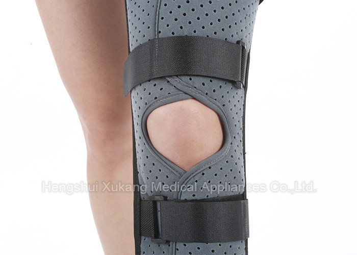 Aluminum Alloy Adjustable Knee Support Two - Sided Brushed Nylon Better Immobilization
