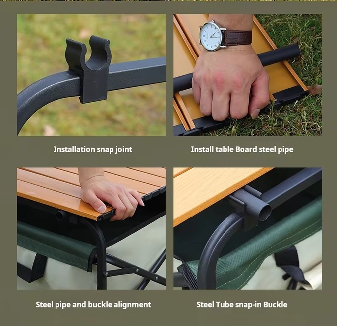 Logistics Machines Foldable Camping Cart with Four-Wheel Structure and Tear-Proof Fabric