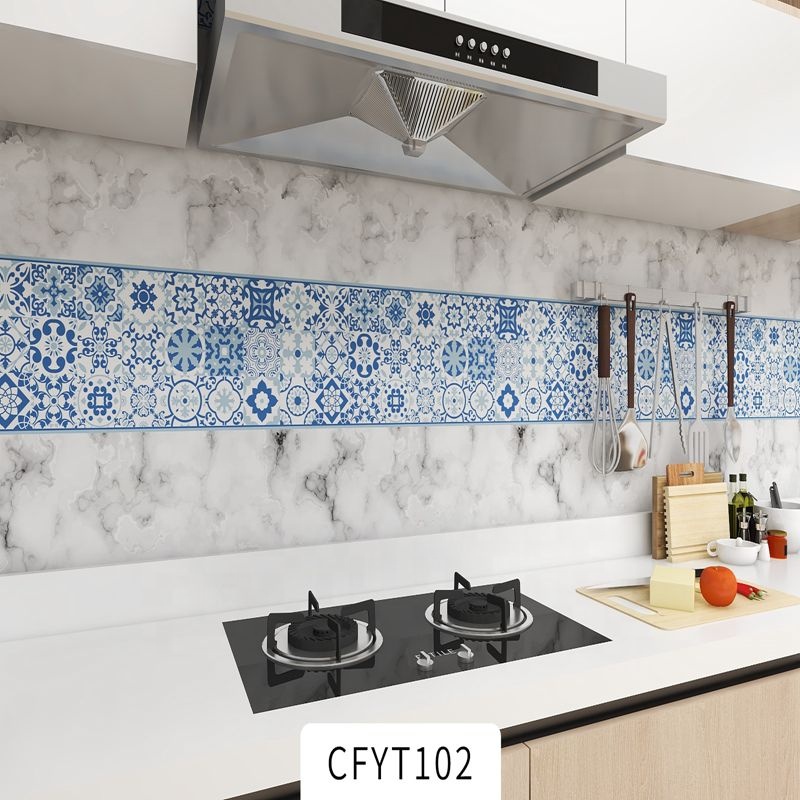 Self Adhesive Removable Decorative Tile Stickers for Wall Peel and Stick Moroccan Tiles Backsplash Waterproof Kitchen