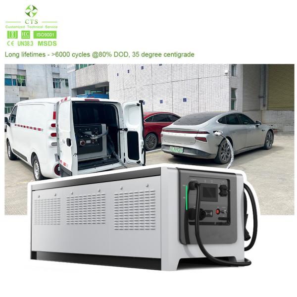 CTS Mobile DC EV Charging Stations 44kW 30kW 60kW Fast Charger with Lithium