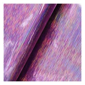 Rainbow Pu Holographic Wire-drawing Figure Embossed Artificial Faux Leather