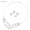 Buy cheap VICKY.HSIEH Silver Bridal Crystal Rhinestone Flower Necklace Earring Set from wholesalers