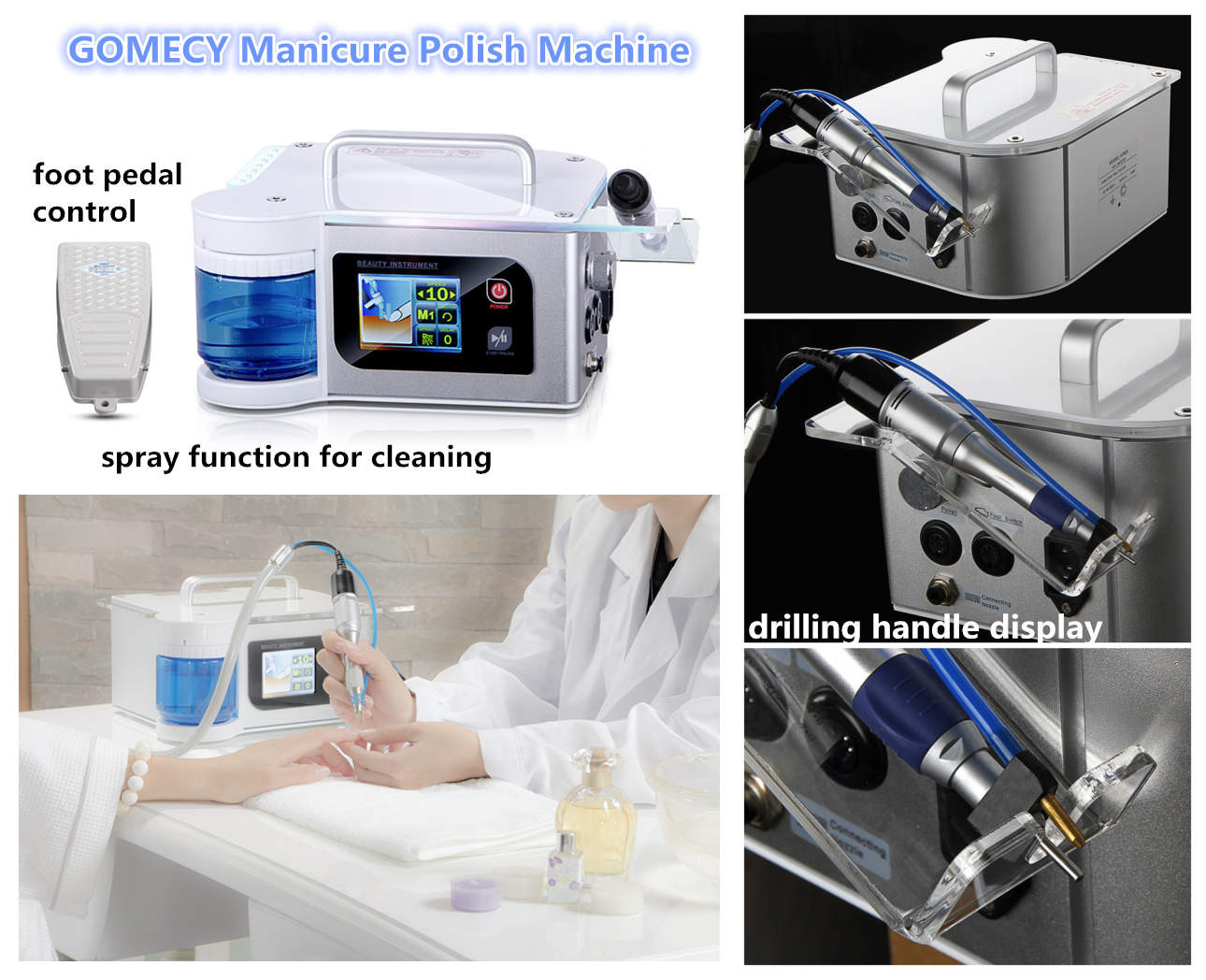 White 40000 Manicure Nail Polish Machine Professional Beauty Care