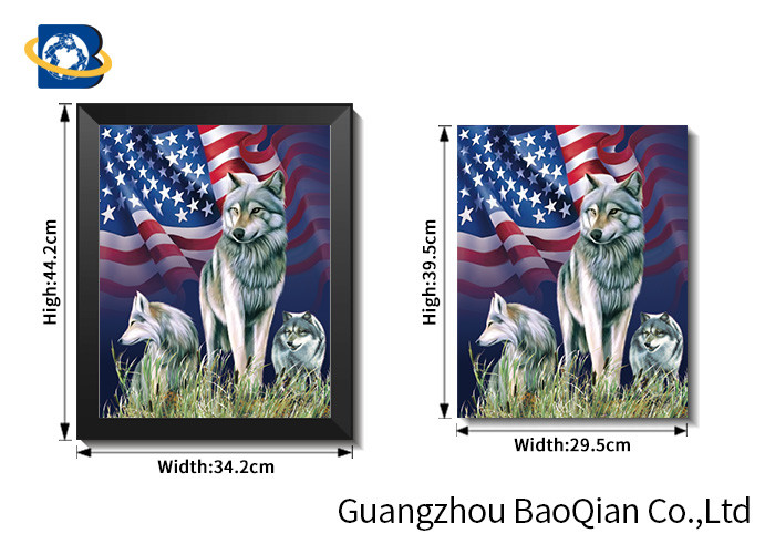 Depth Effect 3d Picture Of Animal Wolf , Changing Flipped 3d Picture