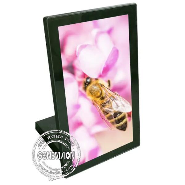 15.6 Inch Desktop L Shape Portable LCD Advertising Display Kiosk With Wifi And