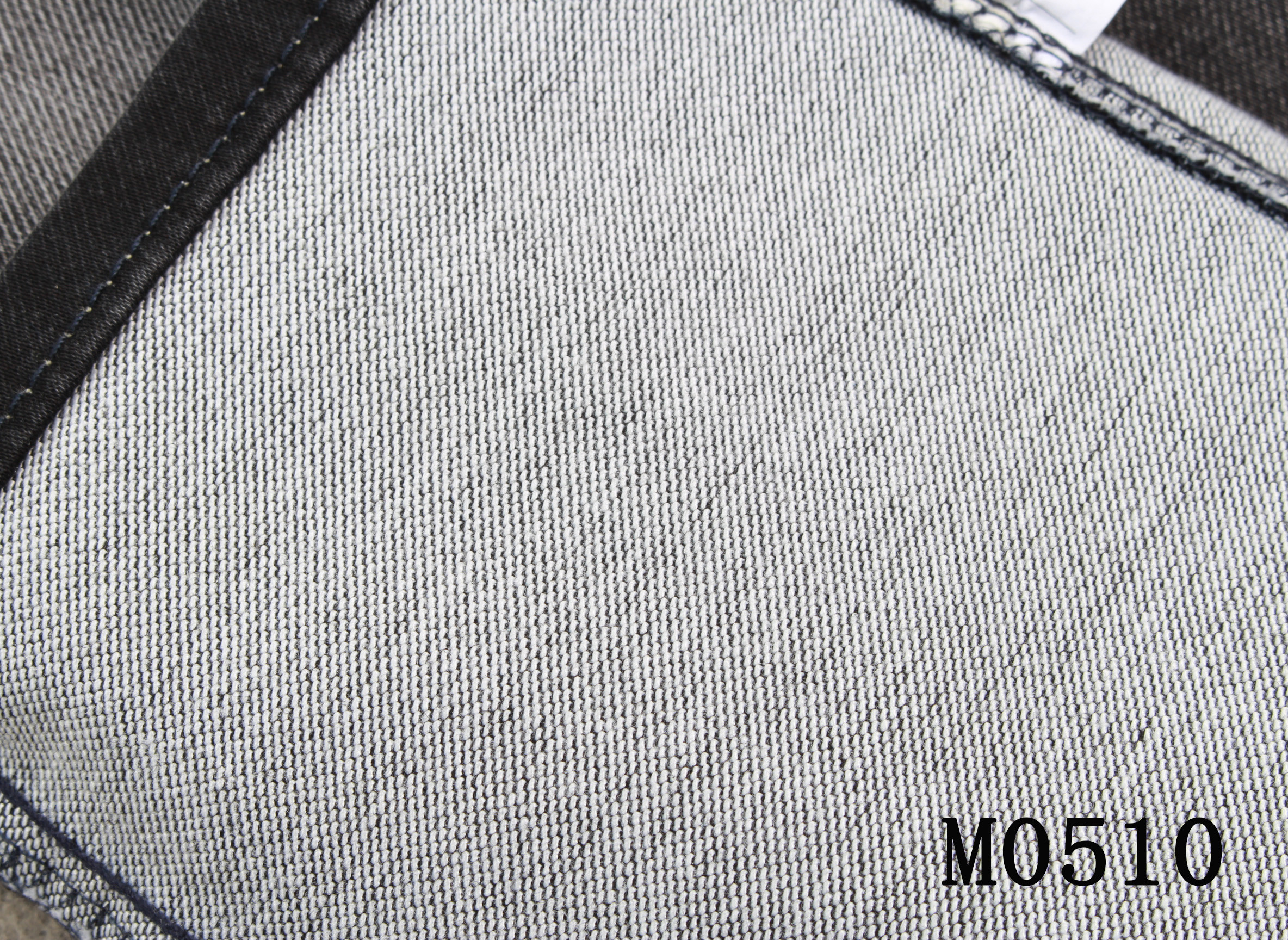 Double Layer Polyester Cotton Spandex Denim Fabric 11.6oz Mercerizing