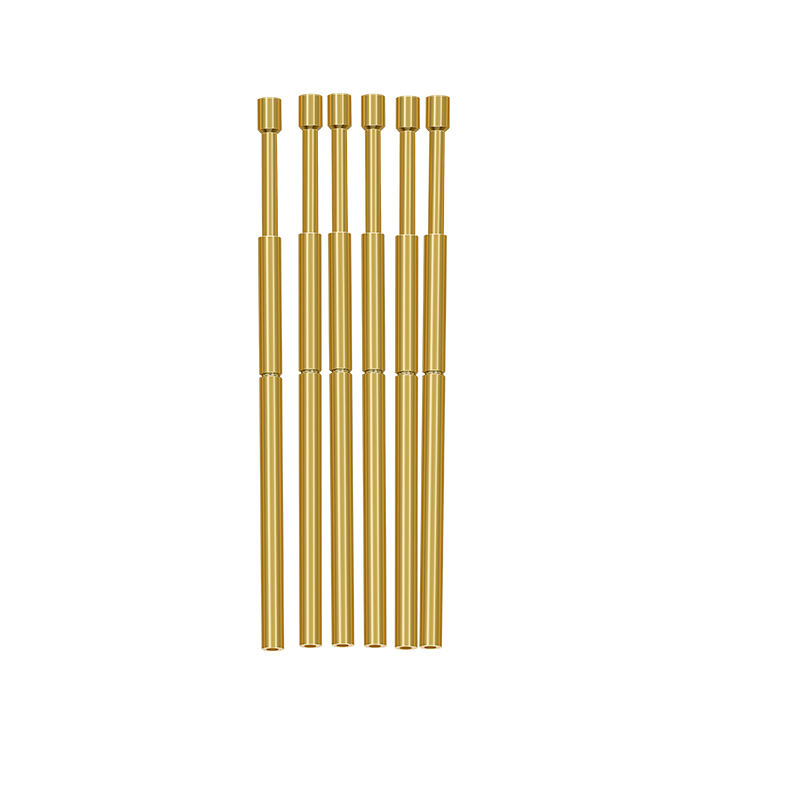 Gold Plated Spring Test Probe with Brass Barrel and BeCu Plunger for Precision