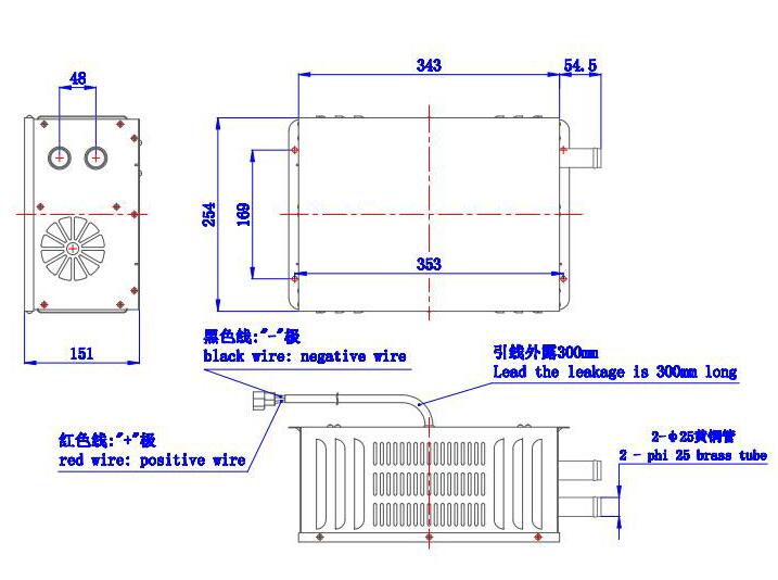 High Quality DC Auto Bus Radiator Low Noise With 5000 Hours Life Time