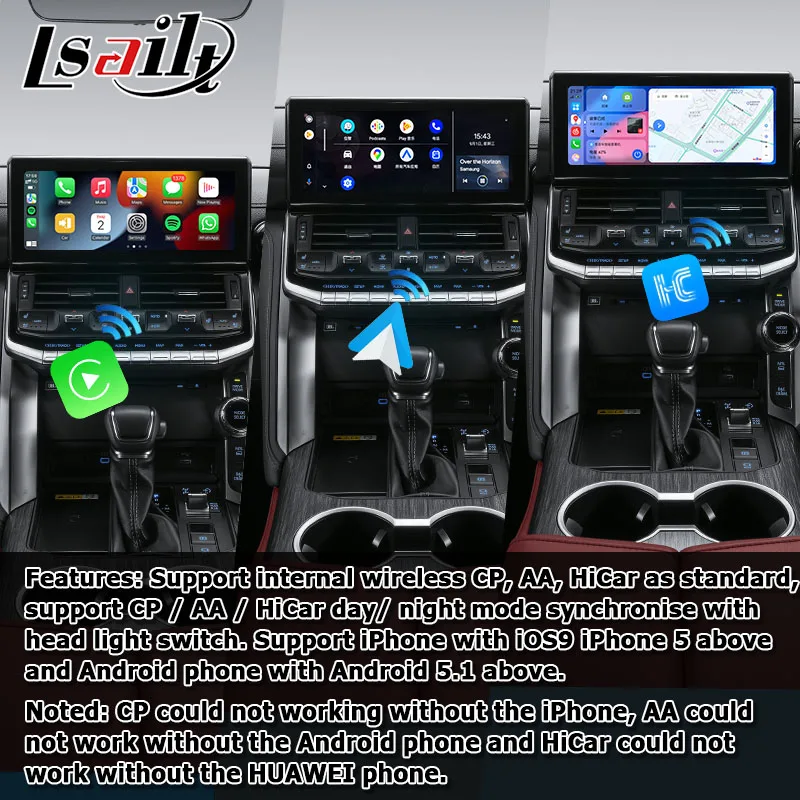 Toyota Land Cruiser LC300 upgrade factory style Android video interface carplay android auto