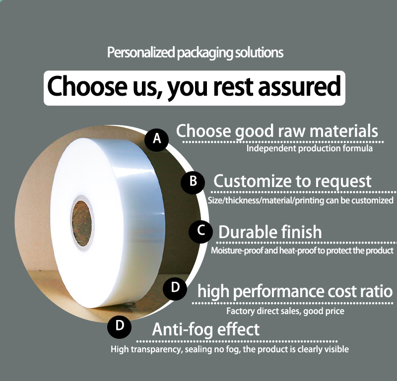 Anti Fog Breathable Heat Sealing Film Clear Solution Fog Free Packaging