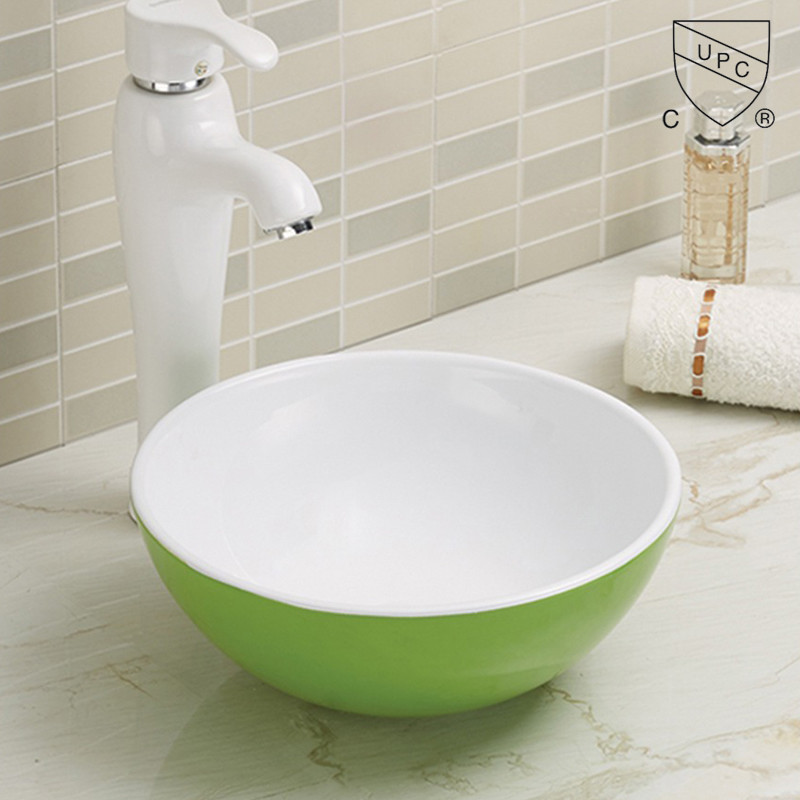 Ceramic Flat Wash Basin Antique Bathroom Vessel Style Matt Color Art Basin