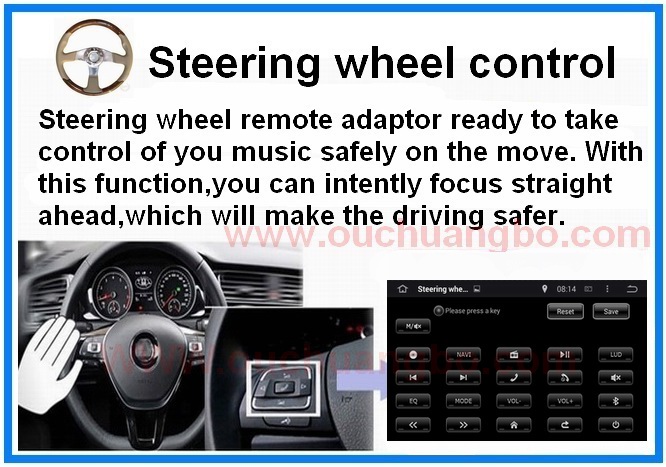 Ouchuangbo Car GPS Navi Multimedia for Chrysler 300C /Dodge /Jeep DVD Player Android 4.4 System OCB-6235D