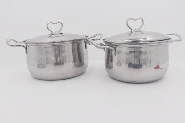 4pcs Household items grade steel cooking pot round shape America soup pot with
