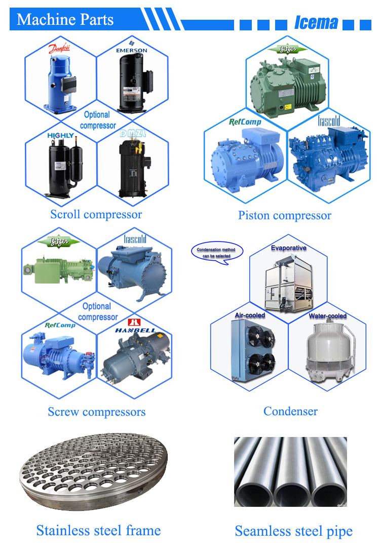 8000 KG Bizter Compressor Ice Tube Machine 20 Tons 30 Tons Your Industrial Ice Solution