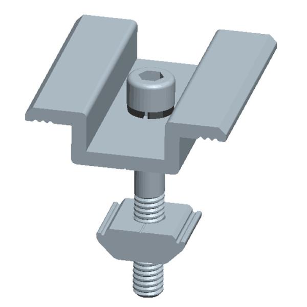Aluminum 6005-T5 & Sus 304 Anodized SurfaceThin Film Solar Panel Clamps For PV