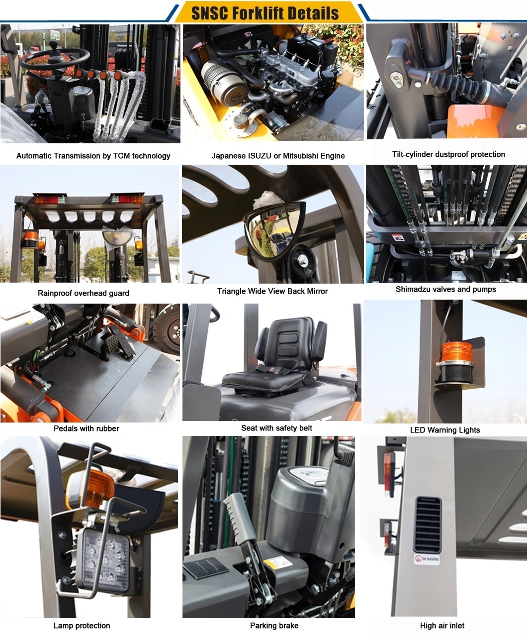 Lifter Truck New 2ton 2.5ton 3ton 3.5ton LPG Gas Proane Forklift Montacargas