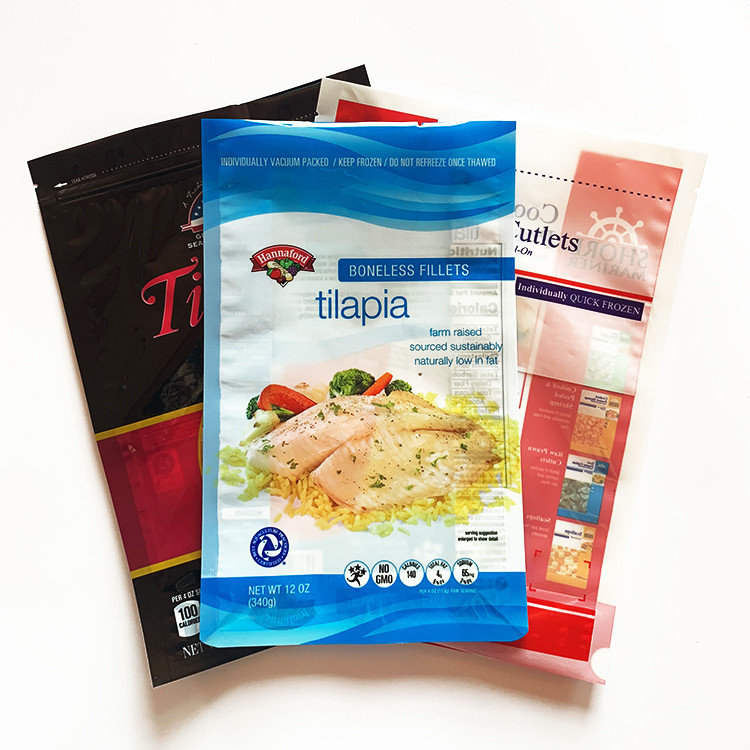 Low price bulk clear heat seal plastic standard sizes bag custom food pouch