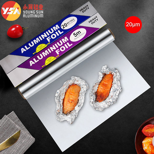 Household Foil Aluminum Heavy Duty Food Grade Paper In Roll Aluminum Foil