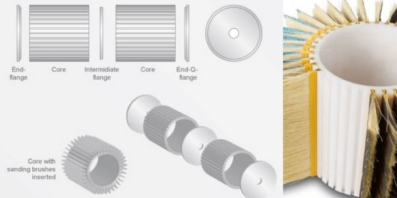 Industrial Brush Sanding Wheel Sand Paper Brush For Woodworking Grinding