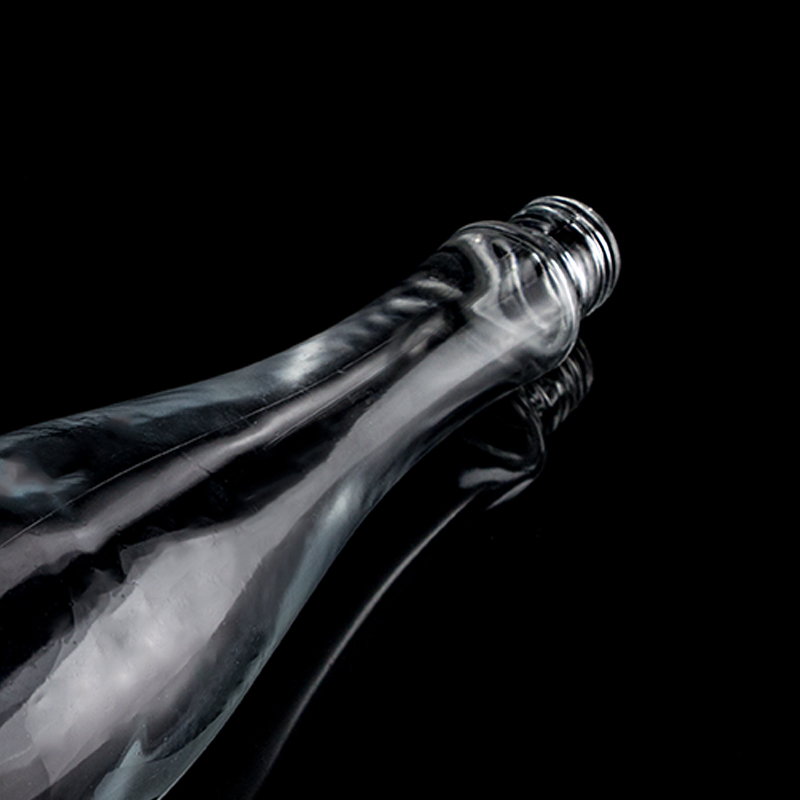 750ml 75cl Super Flint Teardrop Shaped Rum Vodka Whisky Glass Bottle With Glass Collar