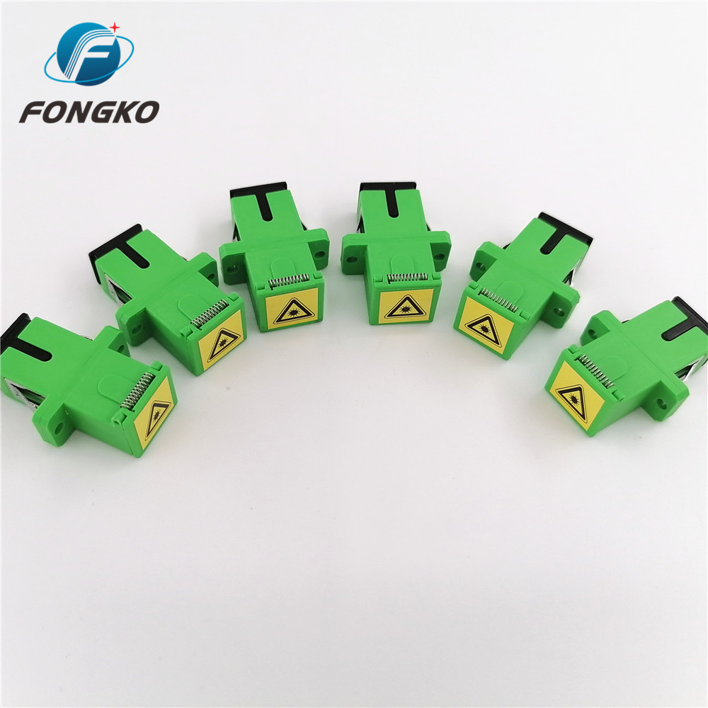 Hot sales SC APC Optical fiber hybrid adapter Auto Shutter simplex flange fiber optical adapters