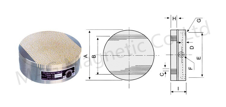 200mm Round Magnetic Chuck For Lathe Machine