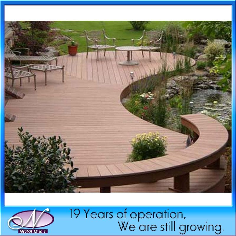 WPC Wood Plastic Composite Decking for Outdoor Flooring Decorative