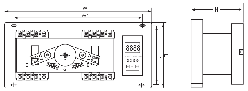 ATSQ2 Series Intelligent MCCB type double power automatic transfer switch 3P/100A