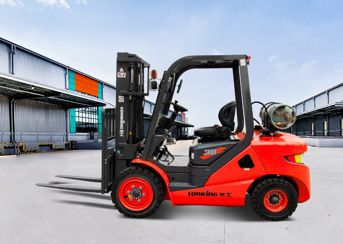 3 Ton LPG Gasoline Forklift Truck Internal Combustion Counterbalanced Forklift 36kw Engine