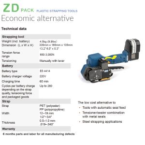 12 - 19mm Battery Powered Plastic Strapping Tool Manual Polypropylene Strapping