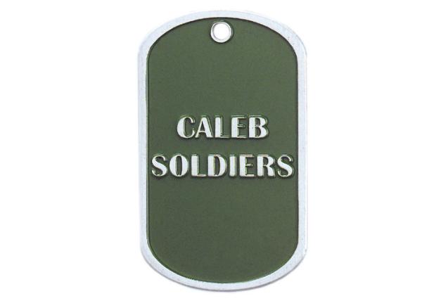 Caleb Soldiers Personalised Dog Tag Necklaces, Zinc Alloy Custom Military Dog