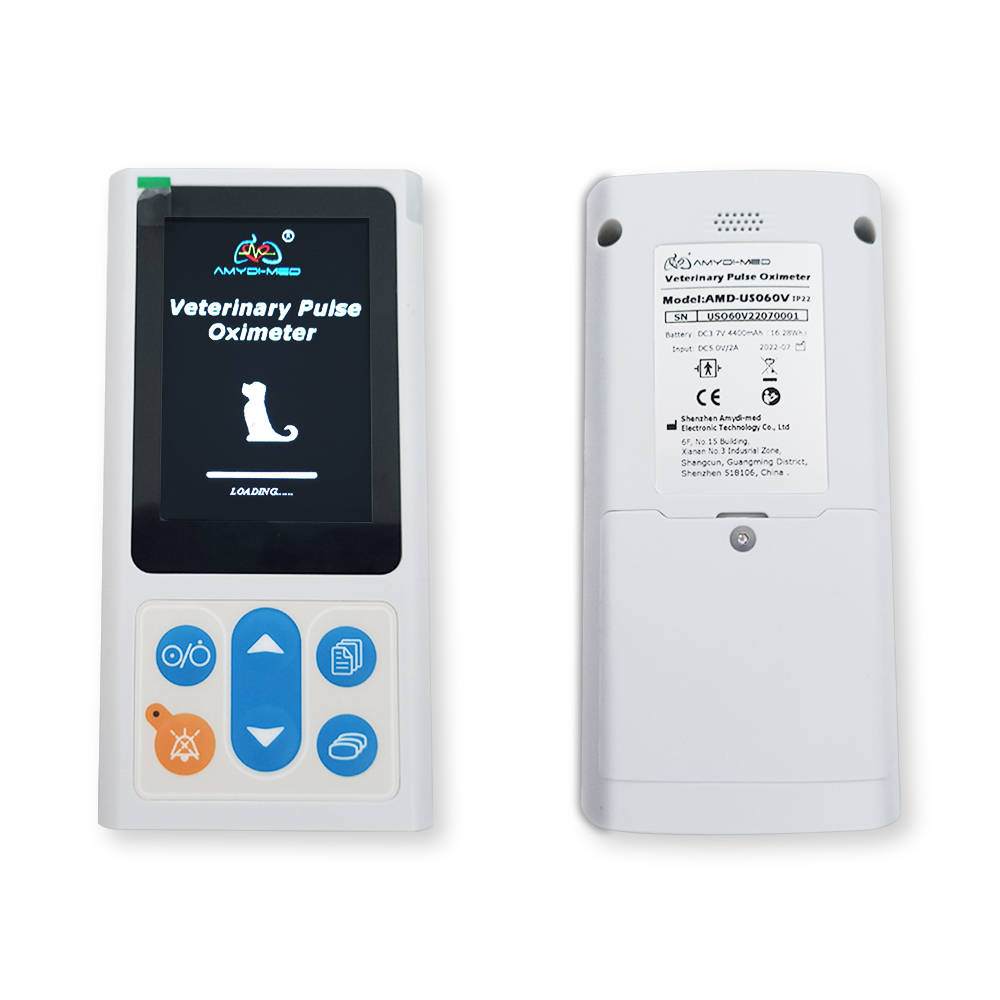 Handheld Blood Oxygen Animal Pulse Oximeter With High Precision Clip And 3.5 Inch LCD Display