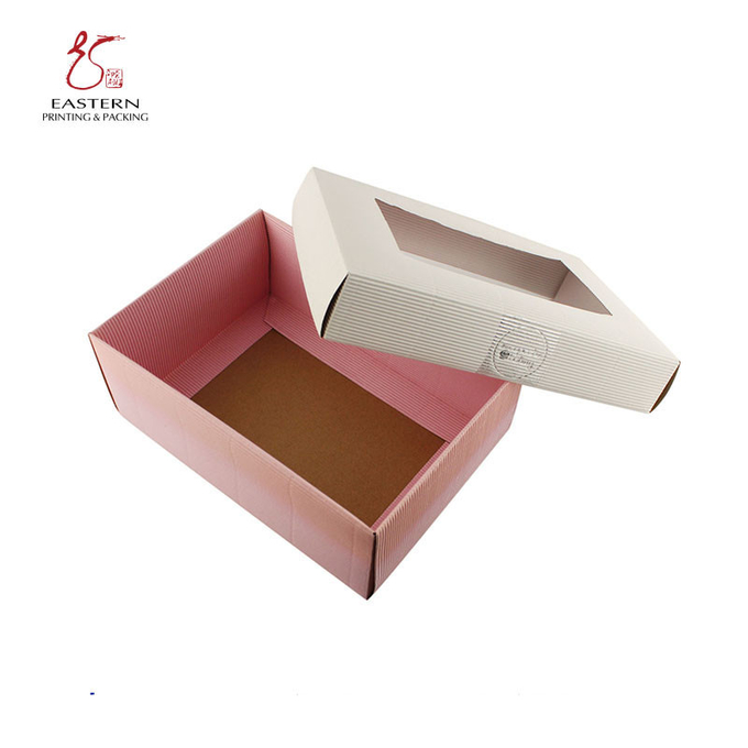 Logo Printed Kraft Paper Corrugated Shoe Box For Sports Shoes