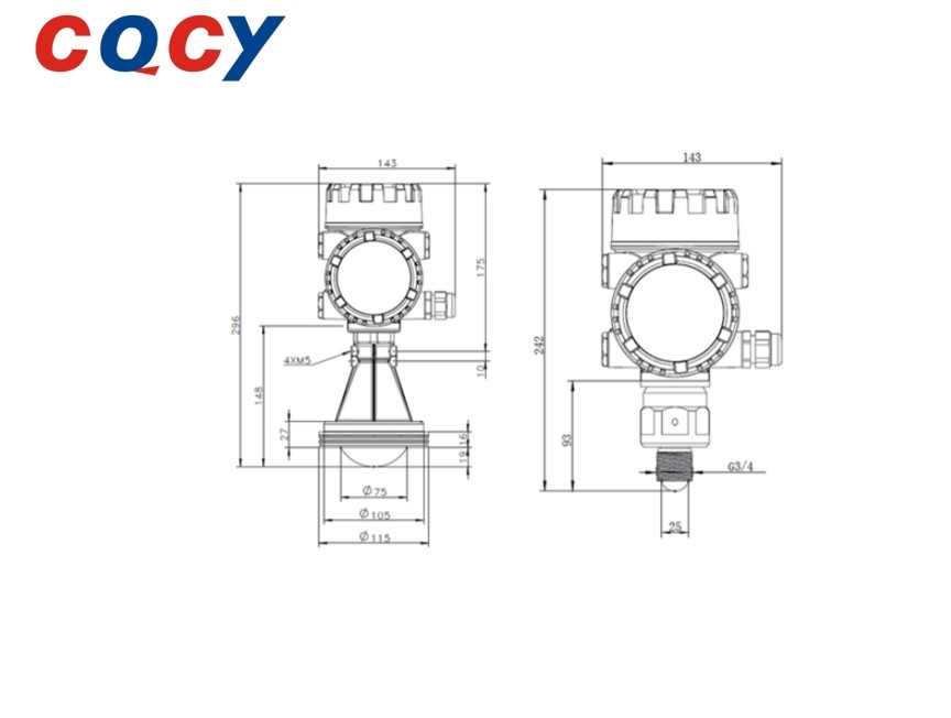 MPS5X00 Series Radar Bit Meter (Radar Object Position Instrument Liquid Media Solid Media 120m