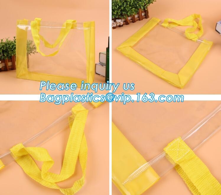 Customized PP/PVC/PETclear plastic gift bag, Reusable Single bottle wine bag Pvc wine bottle gift bag, plastic transpare