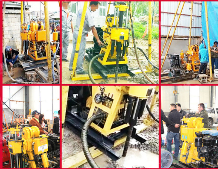 150 Meters Depth Engineering Drilling Rig High Power Diesel Engine 150mm Hole Diameter
