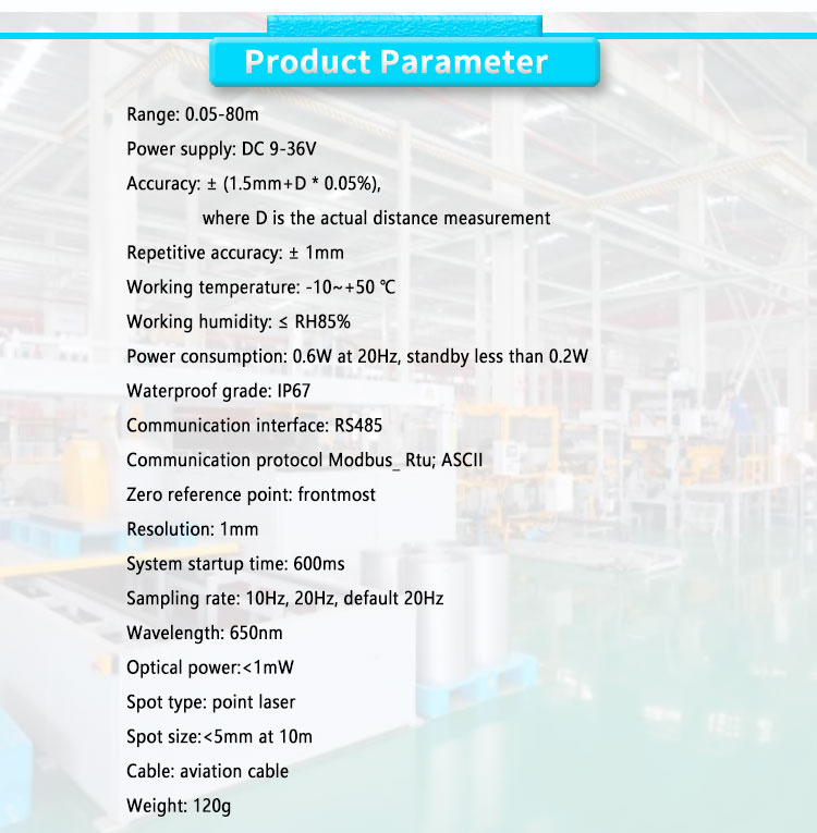 Single point laser sensors distance measuring Range 0.05-80m Repetitive accuracy ± 1mm