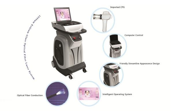 1550nm Erbium glass fractional laser with UK import fiber laser generator