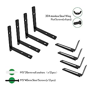 Versatile Wall Mounted Planter Box Bracket for Patio Rail Planters and Bird Feeders