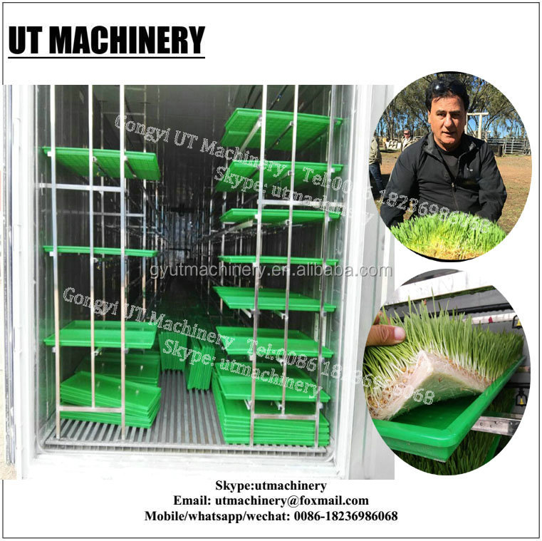 64pcx Sprout Box Bumper Shipping Container LED Grow Light for Poultry Feed Production