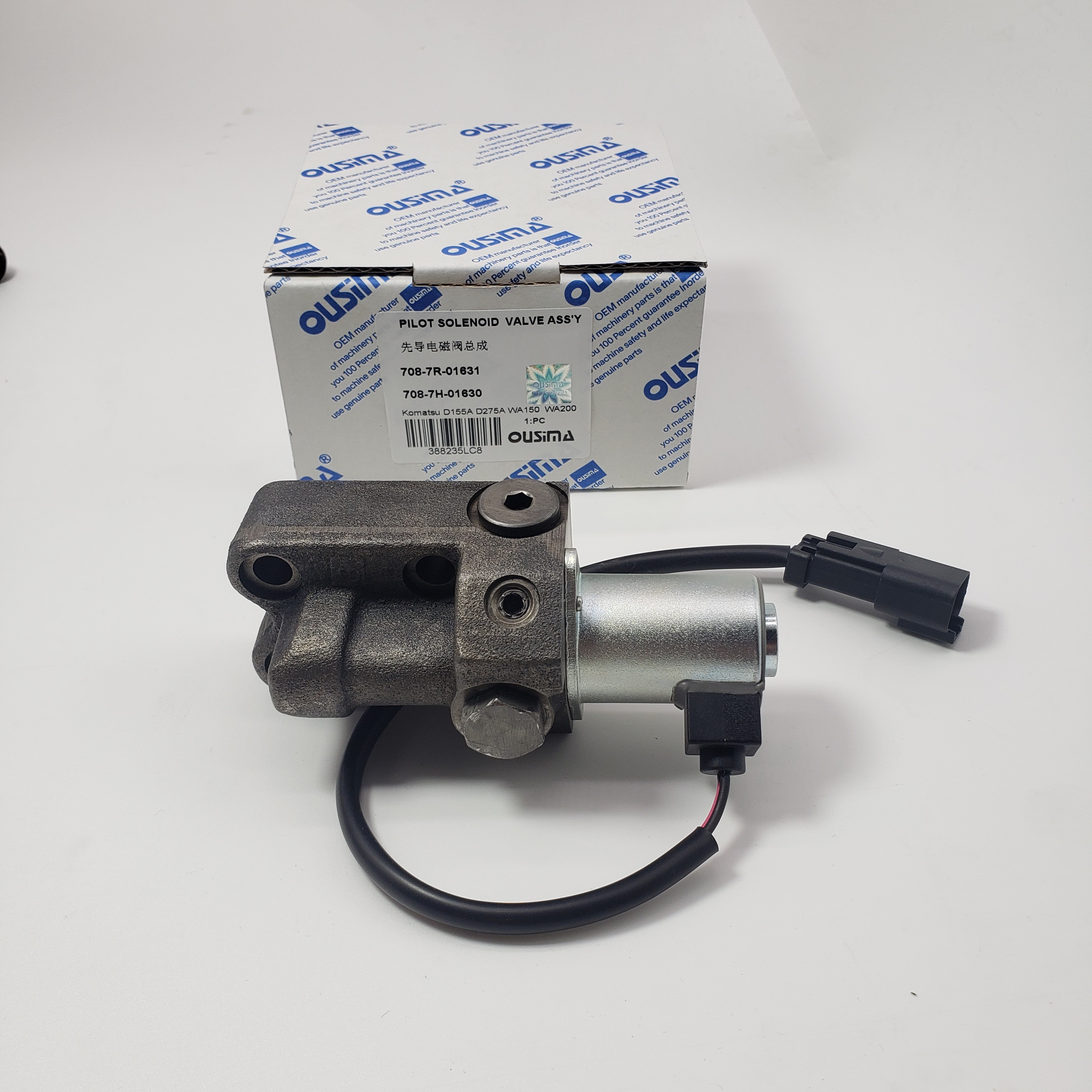 Pilot Solenoid Valve Assy 708-7R-01631 708-7H-01630 for Komatsu D155A D275A WA150 WA200