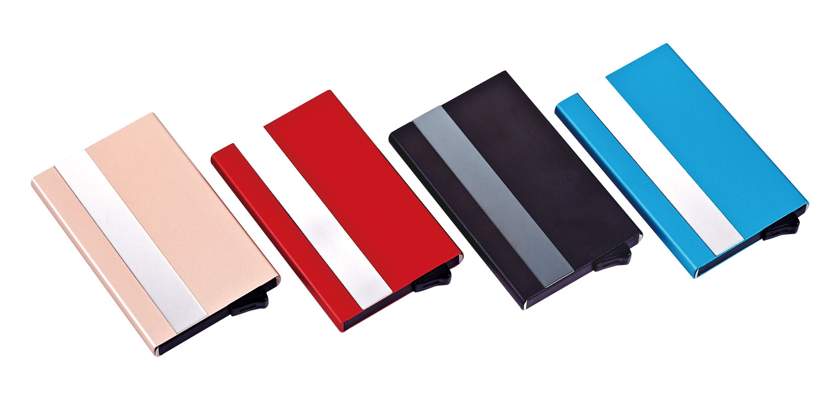 Classic And Sophisticated PU Aluminum Card Organizer Wallet With Magnet Closure
